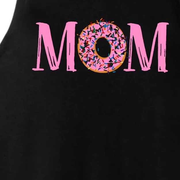 Donut Birthday Mom Family Donut Birthday Ladies Tri-Blend Wicking Tank