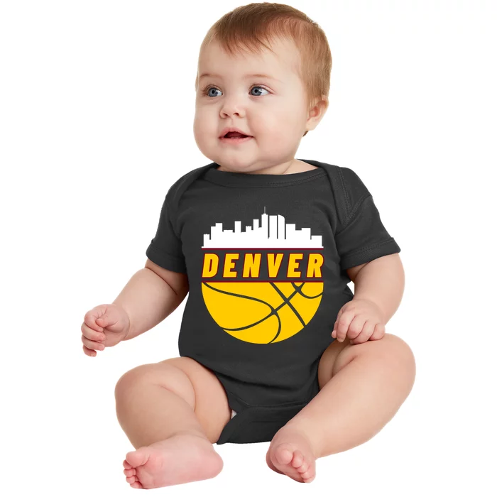 Denver Basketball Mile High 5280 Baby Bodysuit