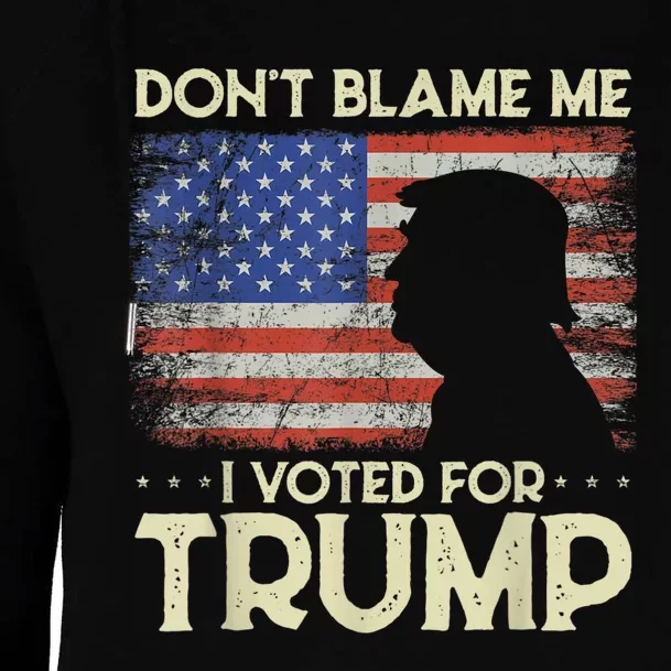 Don't Blame Me I Voted For Trump 4th Of July Retro USA Flag Womens Funnel Neck Pullover Hood