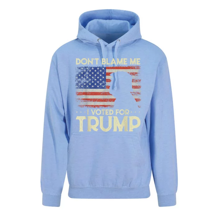 Don't Blame Me I Voted For Trump 4th Of July Retro USA Flag Unisex Surf Hoodie