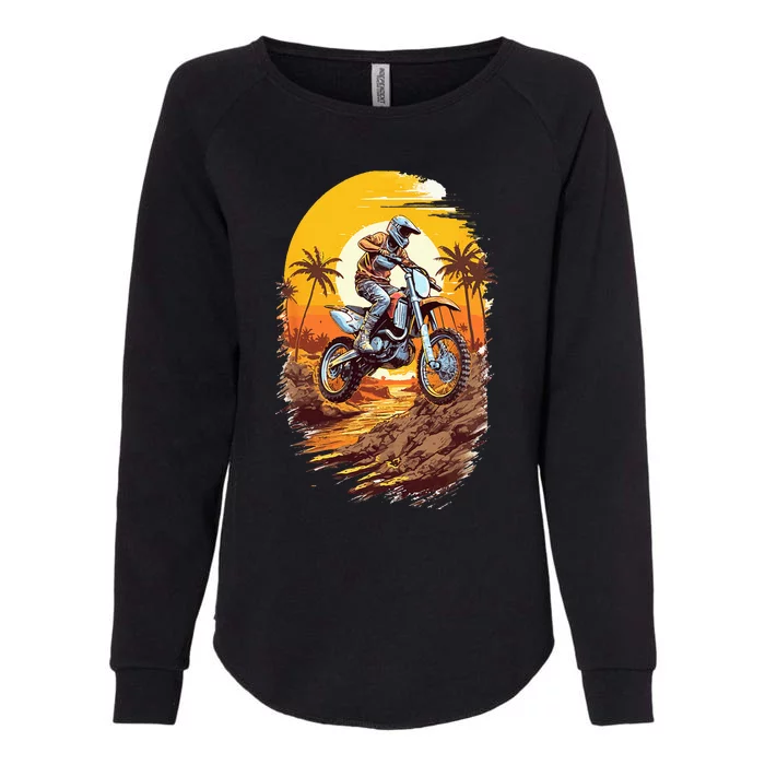 Dirt Bike Motocross Rider Enduro Supercross Off Road MX Womens California Wash Sweatshirt