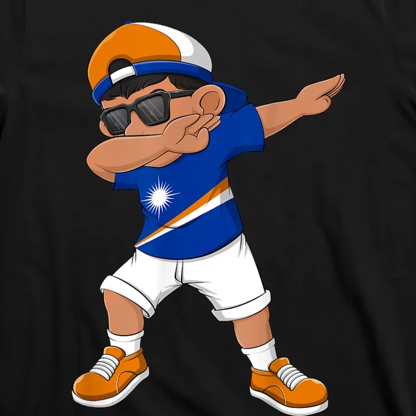 Dabbing Boy Marshall Islands Flag Dab Dance T-Shirt