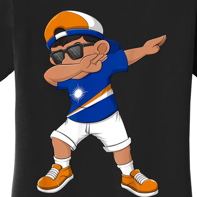 Dabbing Boy Marshall Islands Flag Dab Dance Women's T-Shirt