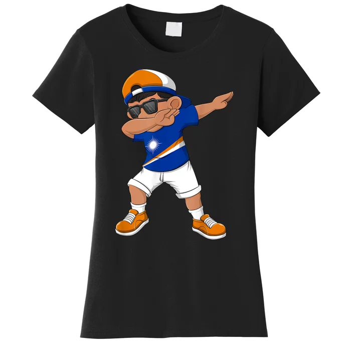 Dabbing Boy Marshall Islands Flag Dab Dance Women's T-Shirt