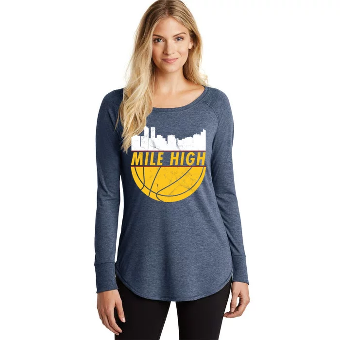 Denver Basketball Mile High 5280 Women's Perfect Tri Tunic Long Sleeve Shirt