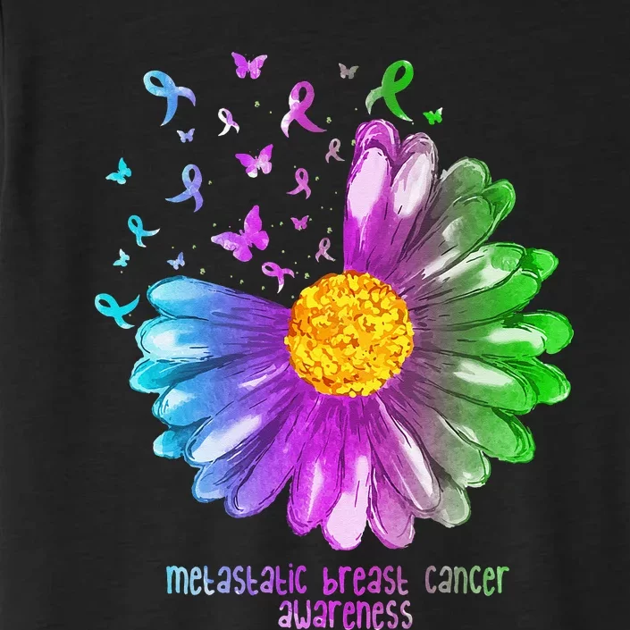 Daisy Butterfly Metastatic Breast Cancer Awareness Gifts ChromaSoft Performance T-Shirt