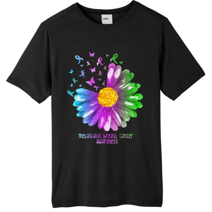 Daisy Butterfly Metastatic Breast Cancer Awareness Gifts ChromaSoft Performance T-Shirt