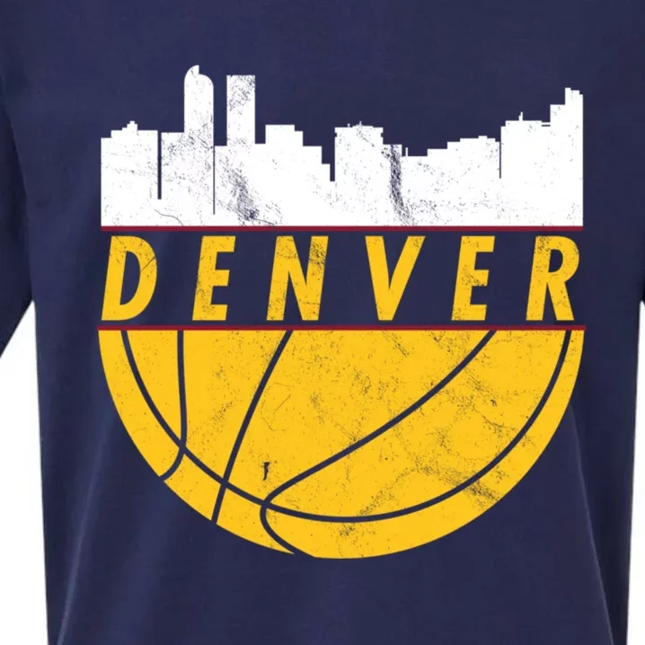 Denver Basketball Mile High 5280 Denver Sueded Cloud Jersey T-Shirt