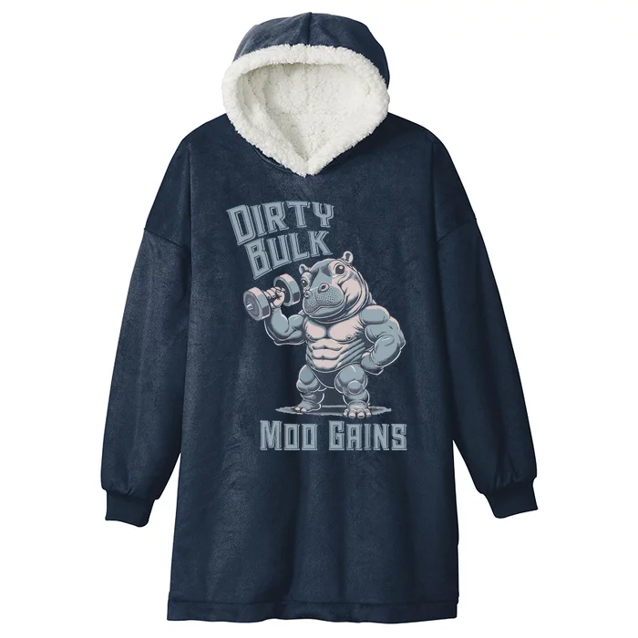 Dirty Bulk Moo Gains Hooded Wearable Blanket