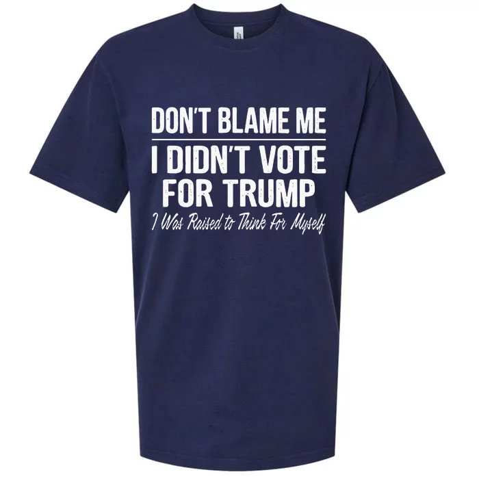 DonT Blame Me I DidnT Vote For Trump Sueded Cloud Jersey T-Shirt