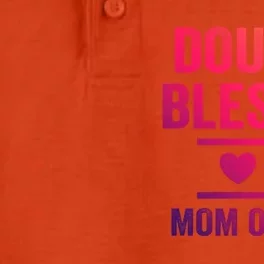 Double Blessed Mom Of Two Blessed Mom Mother Gift Dry Zone Grid Performance Polo