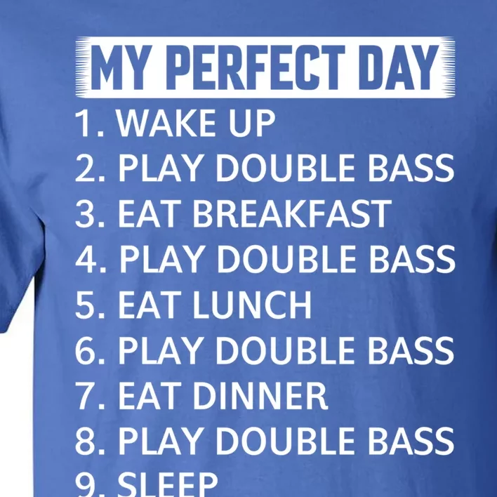 Double Bassist My Perfect Day Double Bass Player Day Plan Gift Tall T-Shirt