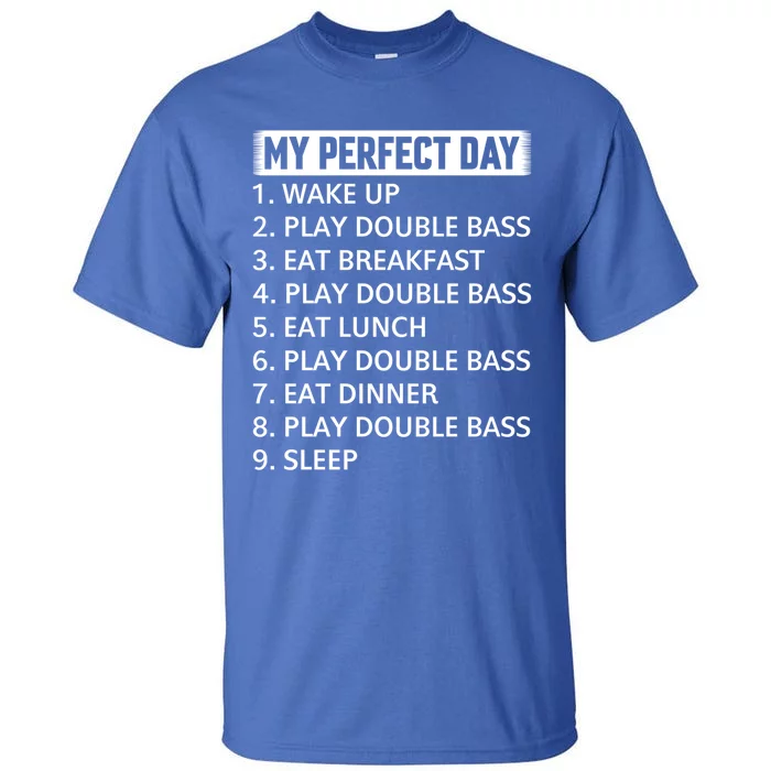 Double Bassist My Perfect Day Double Bass Player Day Plan Gift Tall T-Shirt