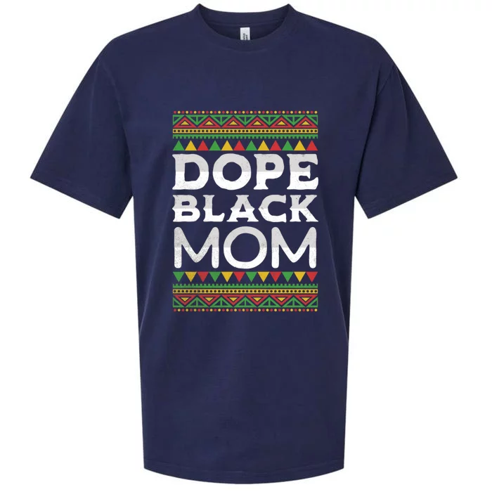 Dope Black Mom African American Juneteenth Mothers Day Gift Sueded Cloud Jersey T-Shirt