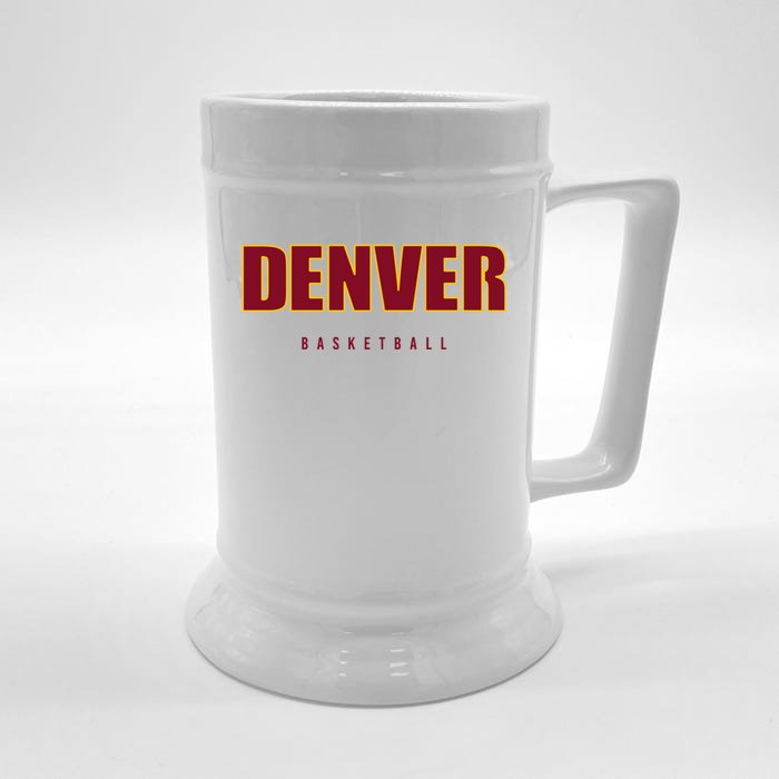 Denver Basketball Mile City High Colorado Practice Jersey Front & Back Beer Stein