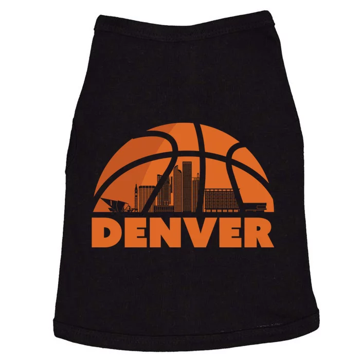 Denver City Skyline Colorado Basketball Fan Jersey Doggie Tank