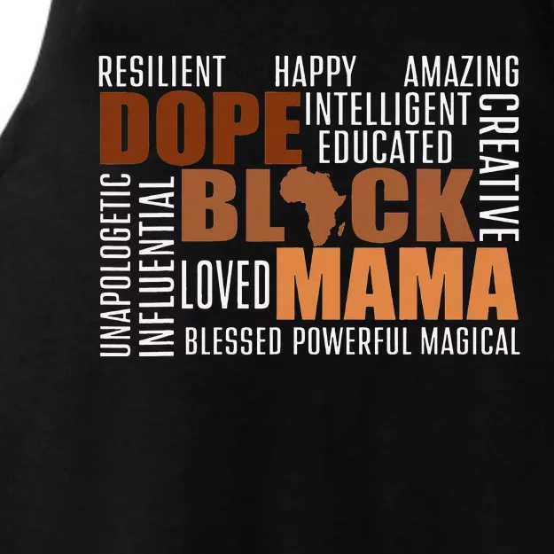 Dope Black Mama Black History Pride African American Melanin Ladies Tri-Blend Wicking Tank