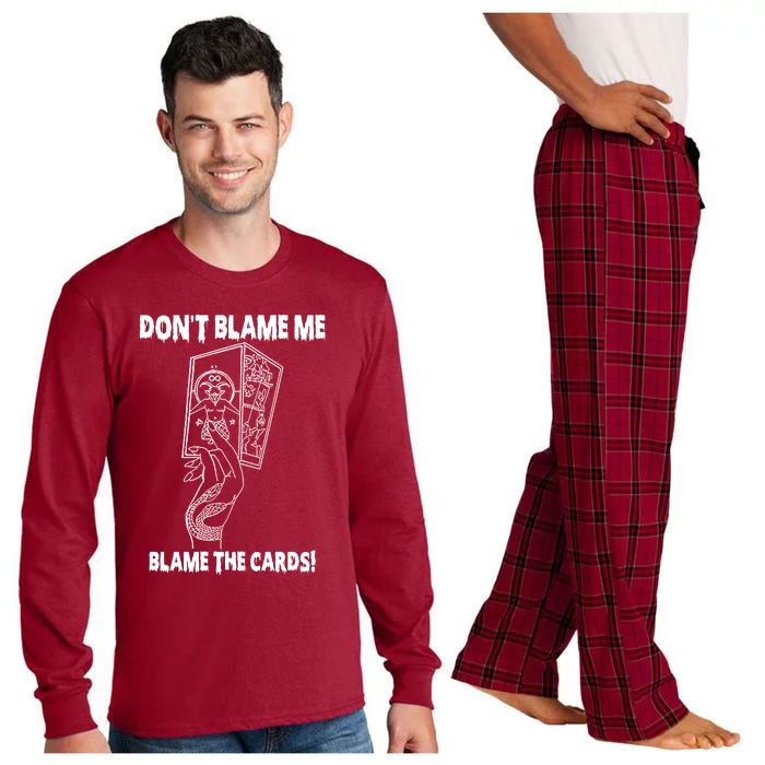 Dont Blame Me Blame The Cards Long Sleeve Pajama Set