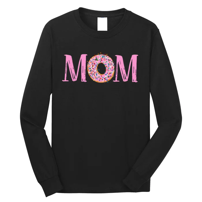 Donut Birthday Mom Family Donut Birthday Long Sleeve Shirt