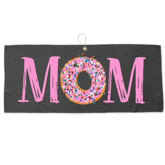 Donut Birthday Mom Family Donut Birthday Large Microfiber Waffle Golf Towel