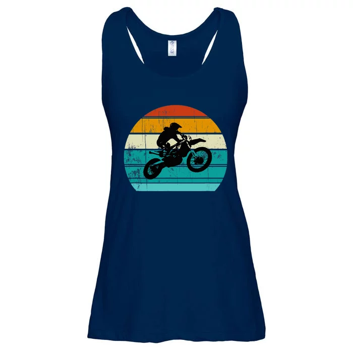 Dirt Bike Motocross Motorcycle Vintage Retro Boy Ladies Essential Flowy Tank