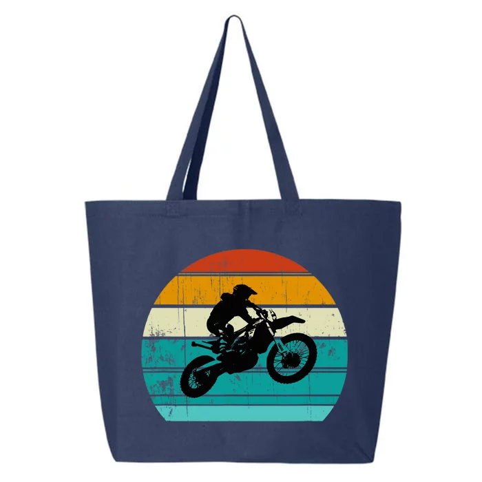 Dirt Bike Motocross Motorcycle Vintage Retro Boy 25L Jumbo Tote