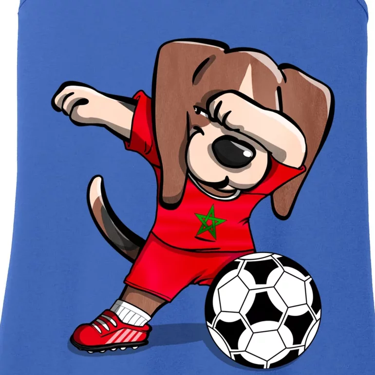 Dabbing Beagle Morocco Soccer Fans Jersey Moroccan Football Gift Ladies Essential Tank