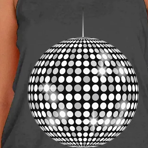 Disco Ball Music Lovers Women's Knotted Racerback Tank