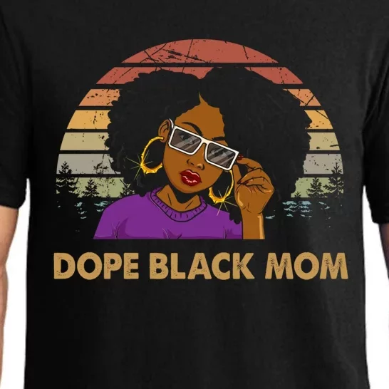 Dope Black Mom Messy Bun Black Lives For Black Magic Gift Pajama Set