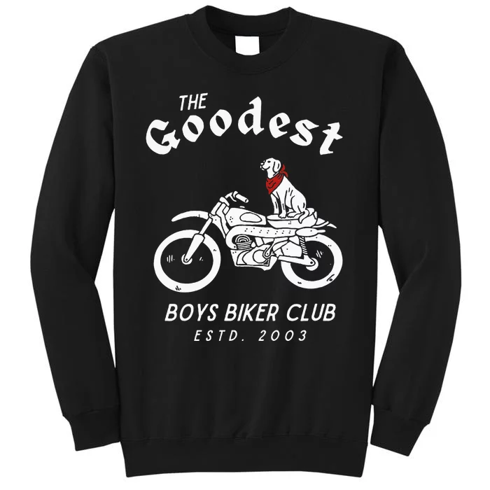 Dog Biker Motorcycle Club Puppy Western Grunge Tall Sweatshirt