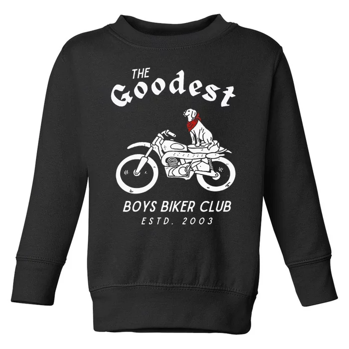 Dog Biker Motorcycle Club Puppy Western Grunge Toddler Sweatshirt