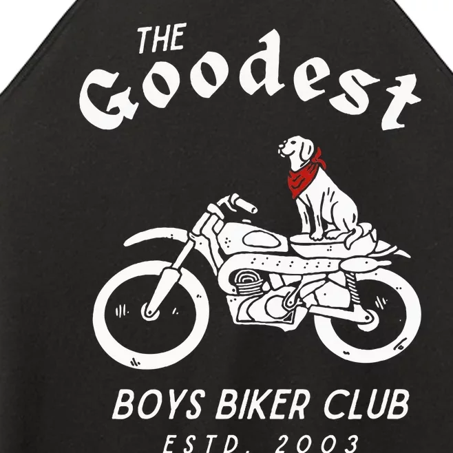 Dog Biker Motorcycle Club Puppy Western Grunge Women’s Perfect Tri Rocker Tank