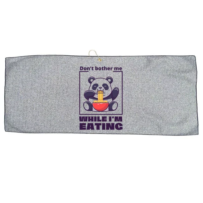 Don’t Bother Me While I’m Eating Funny Trendy Gift Large Microfiber Waffle Golf Towel