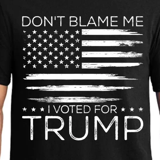 Don't Blame Me I Voted For Trump Distressed American Flag Pajama Set