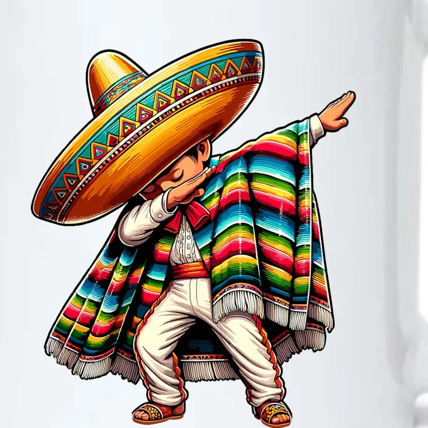 Dabbing Boy Mexican Poncho Cinco De Mayo Black Color Changing Mug