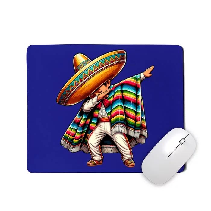 Dabbing Boy Mexican Poncho Cinco De Mayo Mousepad