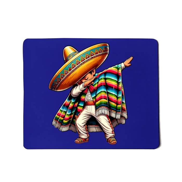 Dabbing Boy Mexican Poncho Cinco De Mayo Mousepad