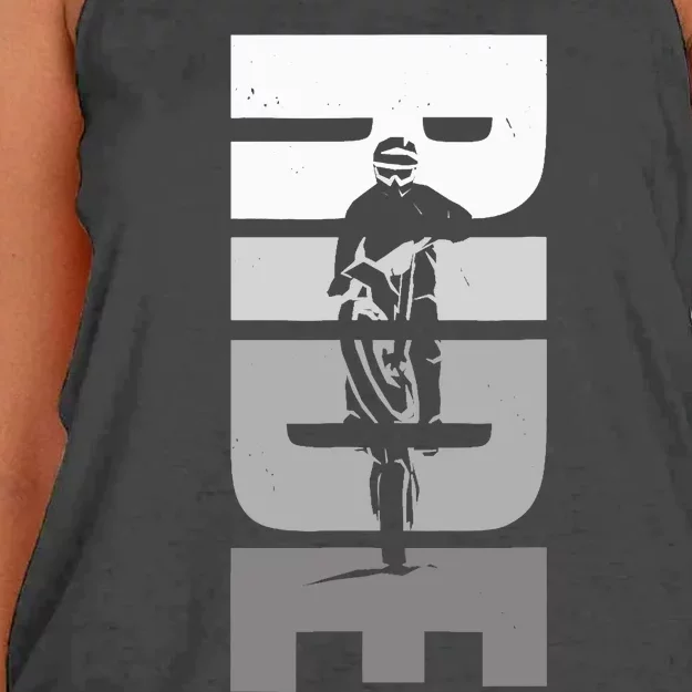 Dirt Bike Motocross Dirt Bike Motocross Women's Knotted Racerback Tank