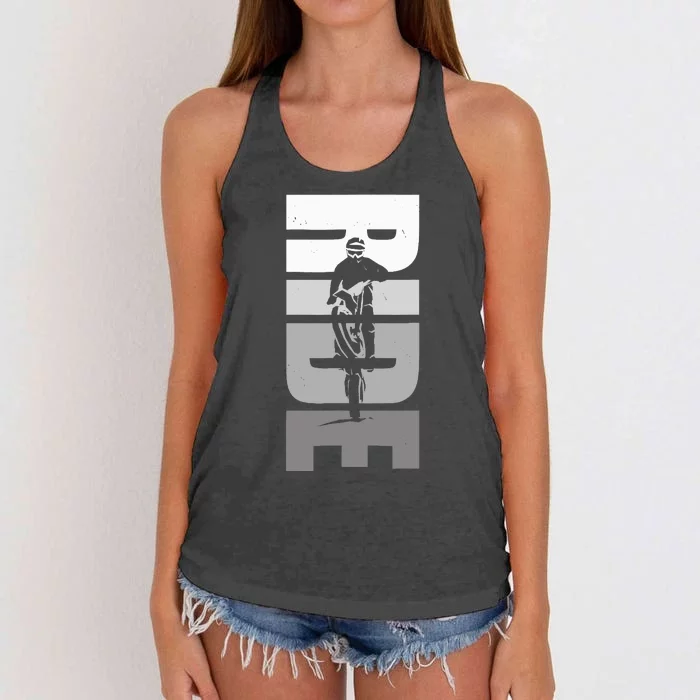 Dirt Bike Motocross Dirt Bike Motocross Women's Knotted Racerback Tank