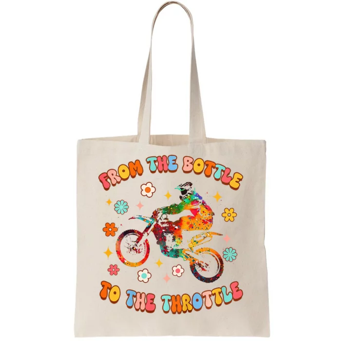 Dirt Bike Motocross Baby From The Bottle To The Throttle Tote Bag