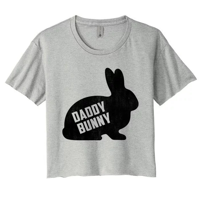 Daddy Bunny Matching Father Dad Papa Easter Day Gift Women's Crop Top Tee