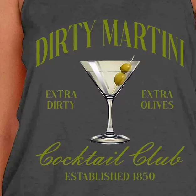 Dirtyy Bachelorette Martini Cocktail Club Martini Drinking Women's Knotted Racerback Tank