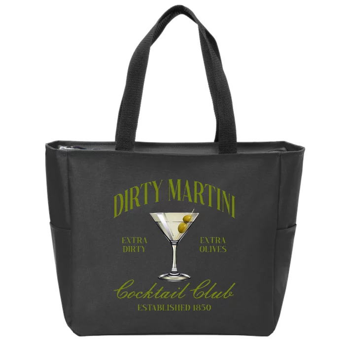 Dirtyy Bachelorette Martini Cocktail Club Martini Drinking Zip Tote Bag