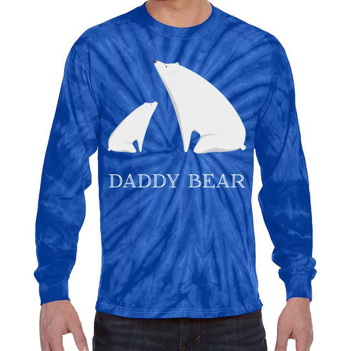 Daddy Bear Meaningful Gift Funny Vintage Christmas Polar Bear Costume Great Gift Tie-Dye Long Sleeve Shirt