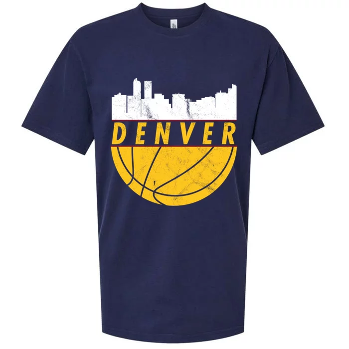 Denver Basketball Mile High 5280 DENVER Sueded Cloud Jersey T-Shirt