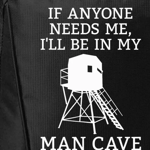 Deer Blind Man Cave Funny Hunter Dad Grandad Hunting Season City Backpack