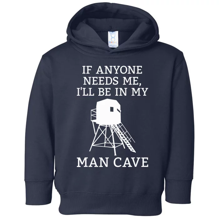 Deer Blind Man Cave Funny Hunter Dad Grandad Hunting Season Toddler Hoodie