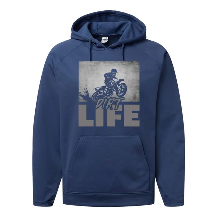 Dirt Bike Motocross - Dirt Bike Motocross Performance Fleece Hoodie