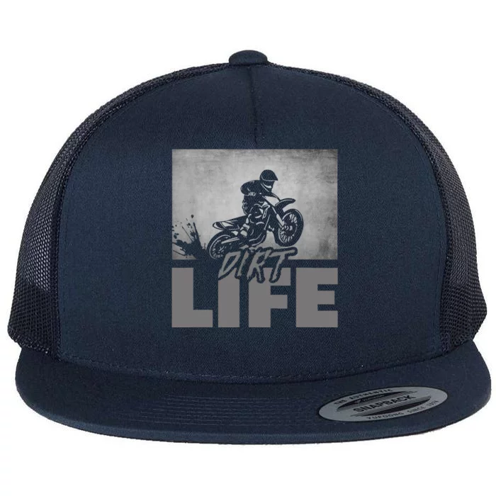 Dirt Bike Motocross - Dirt Bike Motocross Flat Bill Trucker Hat