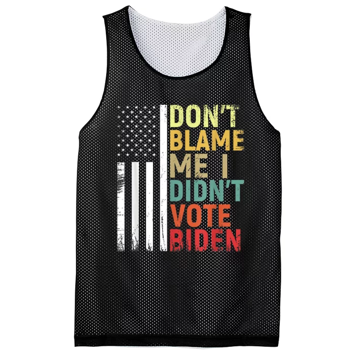 Dont Blame Me I Didnt Vote Biden USA Flag Anti Biden Mesh Reversible Basketball Jersey Tank